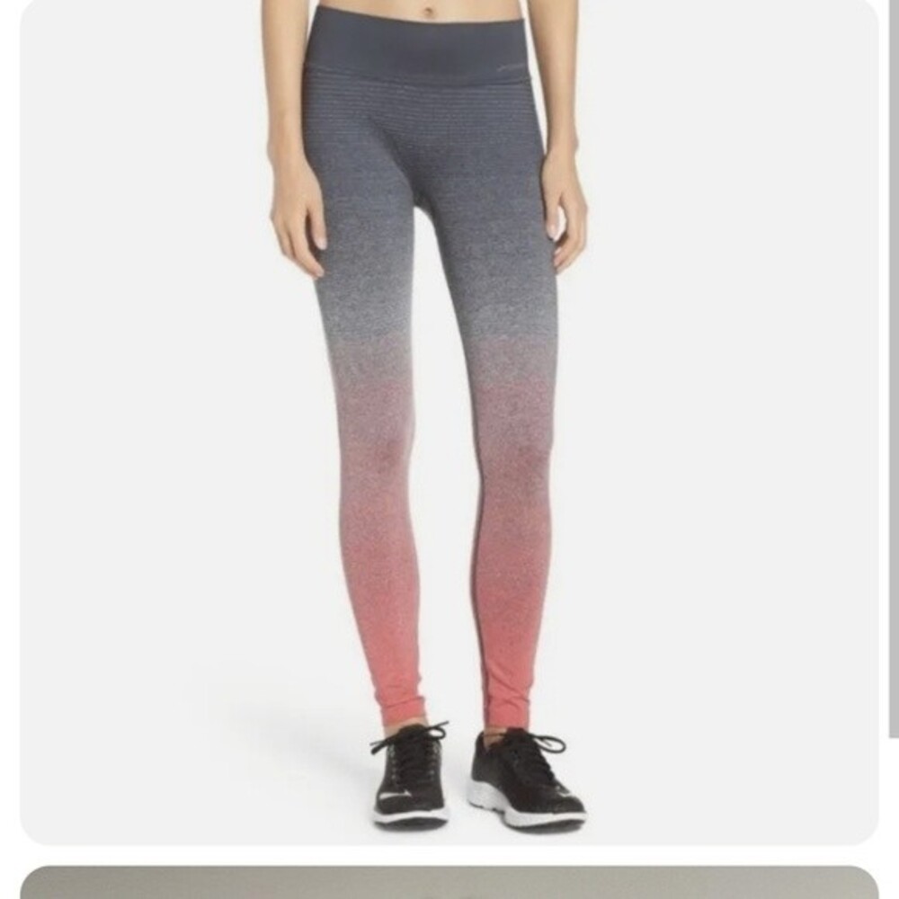 Brooks Streaker Ombre Running Leggings Size Small High-Rise Gradient Multicolor